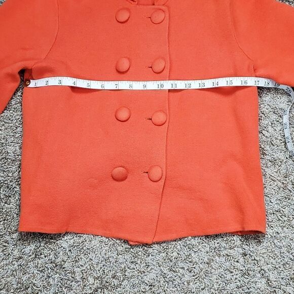 J. Crew Orange Knit Jacket with Tie Bow - Picture 3 of 5